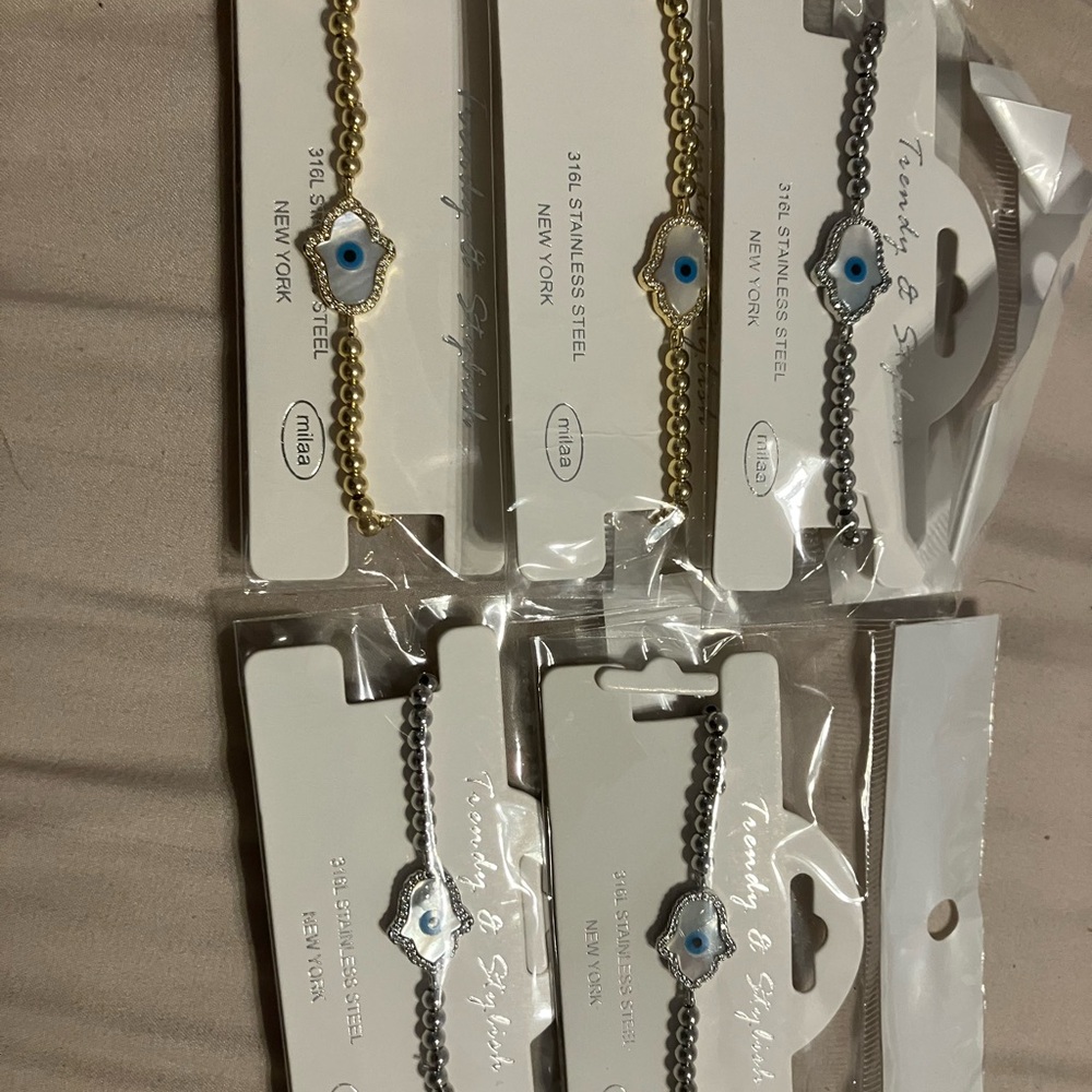 5 stainless steel bracelets